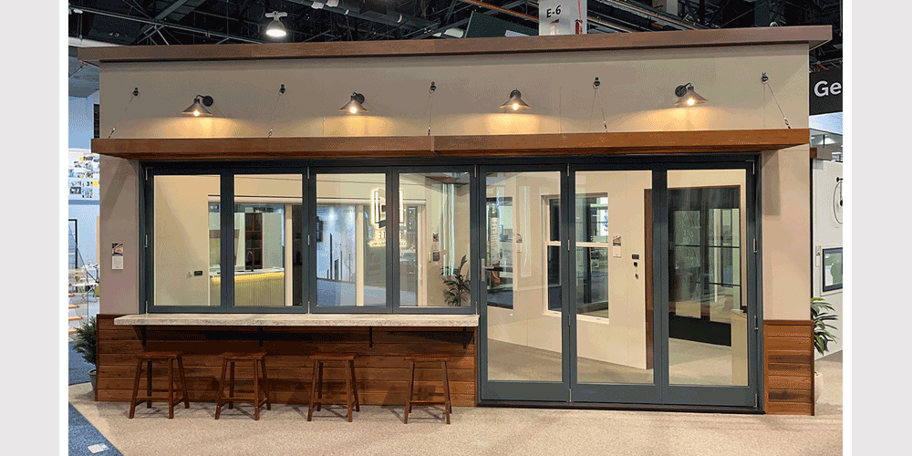 A glass doors and chairs in a roomAI-generated content may be incorrect.