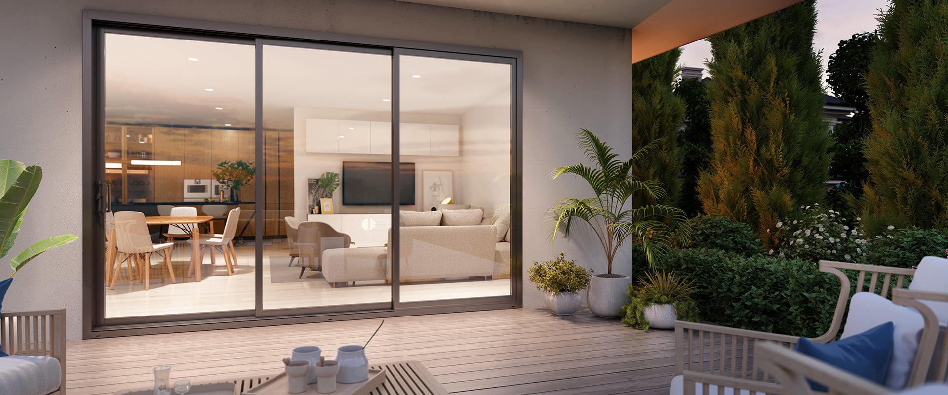 Forgent Series Complementary Multi-Slide Door