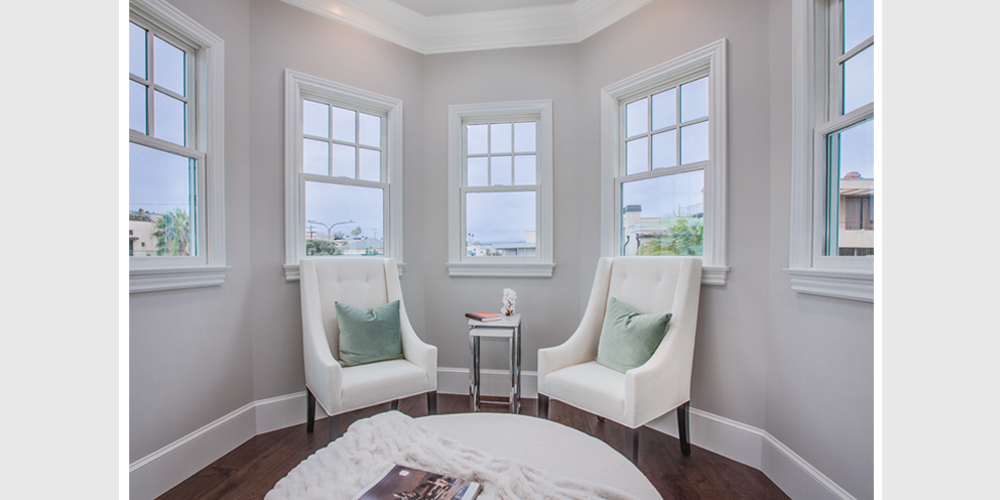 Double Hung Windows with Performance divided lites and White hardware