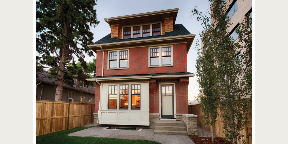 Heritage Series wood windows & doors K-Kron II exterior finish in Natural Cotton on frames, Rustic on sash