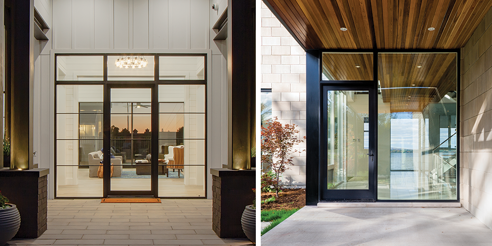 Inswing entrance doors