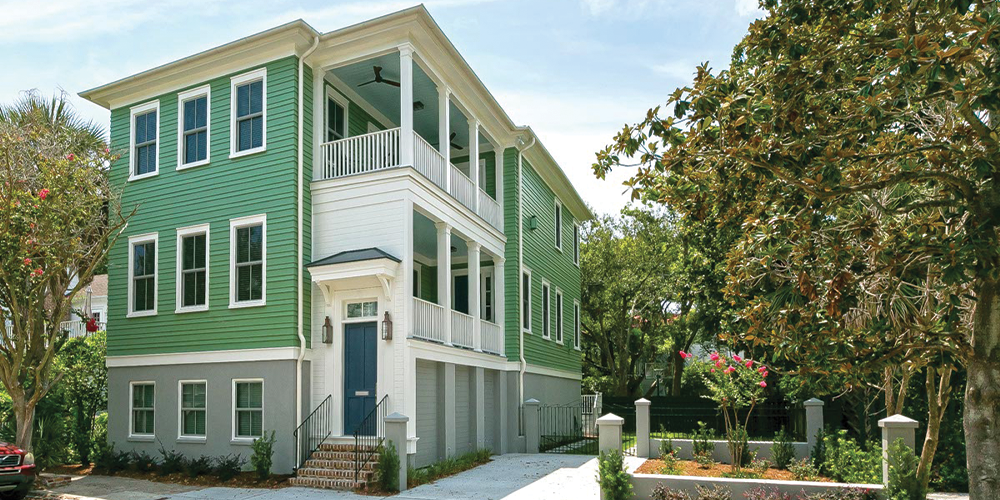 Forgent Series impact-rated double hungs; Glastra exterior in Cloud color