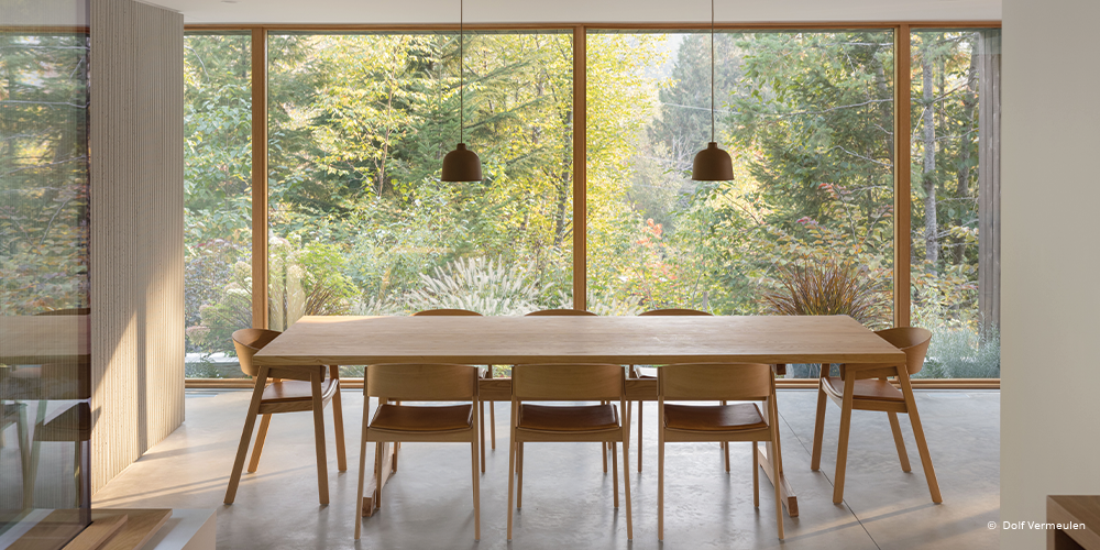 VistaLuxe WD LINE direct sets White Oak wood interior, custom clear coat finish