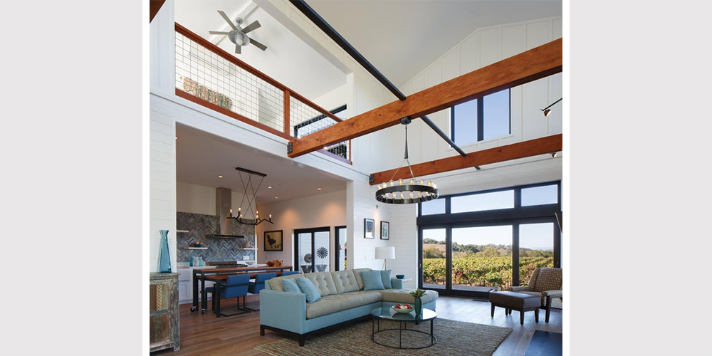 This remodeled farmhouse illustrates the balance between the interior and exterior climates. The Ultra Series products from Kolbe pictured here use loE2-270 glass, which allowed the builders to meet the California state requirements and expand the use of glass.